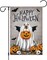 🎃 Happy Halloween Garden Flag – Ghost Golden Retriever Dog with Pumpkin, 12x18 Inch Burlap Outdoor Yard Flag (Flag Only)